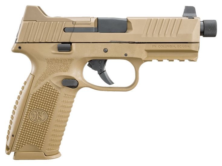 FN 509 Tactical 9mm 4.5″ Barrel W/ 3 Dot Night Sights 24+1 Flat Dark Earth…