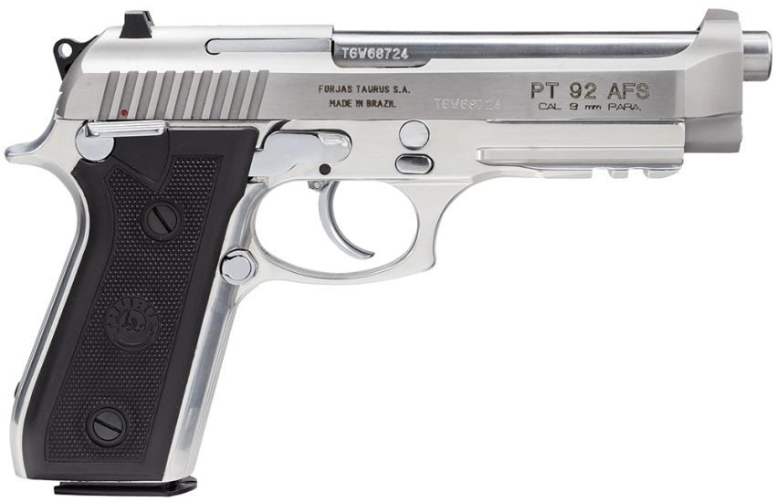Taurus 92 Standard 9mm Luger 5″ Barrel 17+1 Stainless/Black 192015917