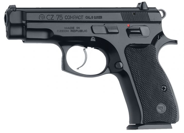 CZ 75 Compact 9mm 3.75″ BarrelFixed Sights 10+1 Black 01190