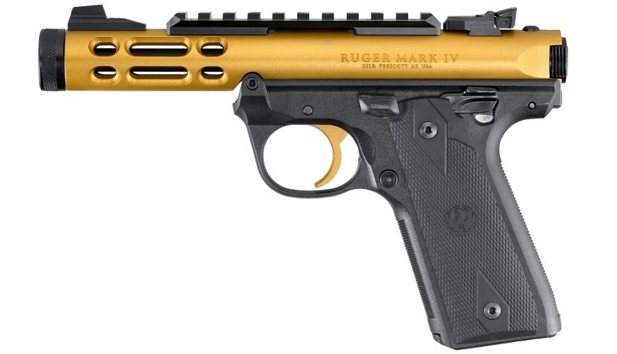 Ruger Mark IV 22/45 Lite Gold 22LR 4.4″ Barrel 10+1 43926