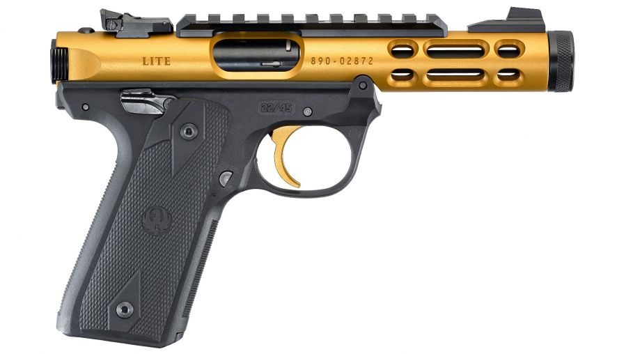 Ruger Mark IV 22/45 Lite Gold 22LR 4.4″ Barrel 10+1 43926