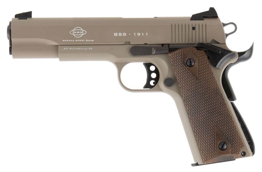 GSG 1911 22LR 5″ Barrel 10+1 Tan/Walnut 2210M1911T