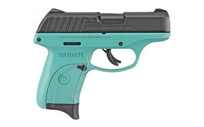 Ruger EC9s BLK/TURQUOISE 9mm 3.12″ Barrel 7+1 3285