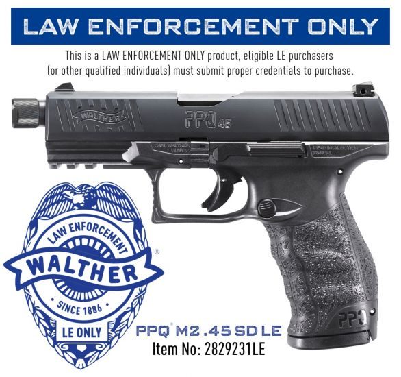 Walther PPQ SD LE 45ACP 4.9″ Barrel 12+1 2829231LE