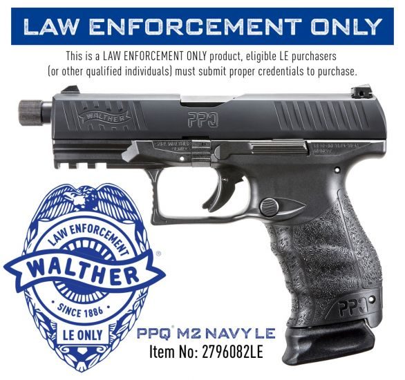 Walther PPQ M2 9mm 4.6″ Barrel 15+1 Navy 2796082LE