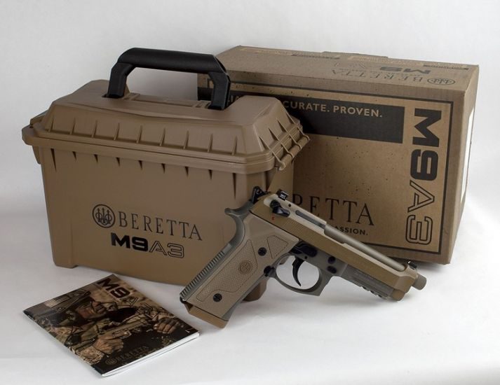 Beretta M9A3 Type F 9mm 5″ Barrel 17+1 J92M9A3M