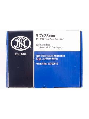 FN 5.7x28mm 27gr JHP Ammo – 500 Rounds