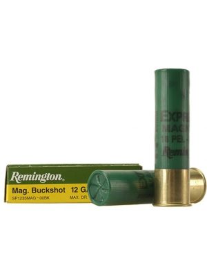 Remington Ammo Mag. Buckshot, 3-1/2″, 00 Shot, 12ga, 5rd