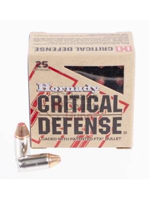 Hornady Critical Defense FTX – .380 Auto – 90gr – 25rd