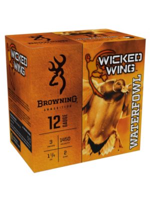 Browning Ammunition 25rd, 3″ 1-1/4oz 2 shot Wicked Wing 12ga
