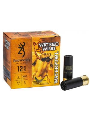 Browning Ammunition 25rd, 3″ 1-1/4oz Wicked Wing 4 shot 12ga