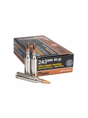 Sig Sauer Elite Copper Hunting 80gr .243 Win – 20rd
