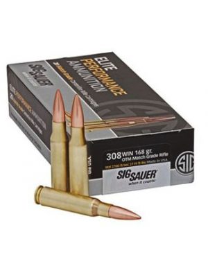Sig Sauer Ammo Elite Match Grade, 168gr, 308 Win, 20rd