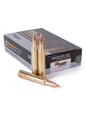 Sig Sauer Ammo, 300 Win Mag, 190gr, Elite Match Grade, OTM, 20rd