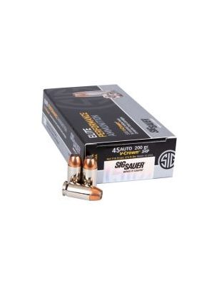 Sig Sauer Elite V-Crown JHP – .45 ACP – 200gr – 50rd