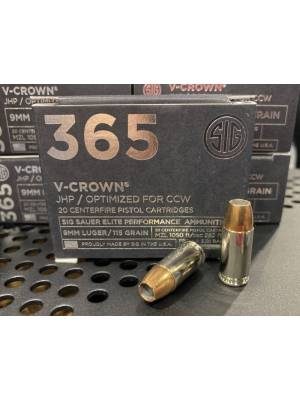 Sig Sauer Elite V-Crown 365 JHP 115gr 9mm – 20rd