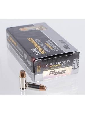 Sig Sauer Elite V-Crown JHP – 9mm – 124gr – 50rd