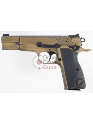 Nighthawk Custom Hi-Power (Distressed Gold) – 9mm