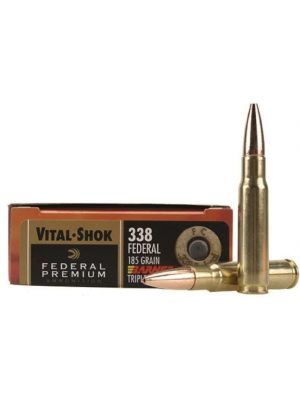 Federal Ammo Vital-Shok, 185gr, 338 Federal, 20rd