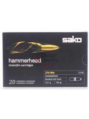 Sako Hammerhead 156gr SP Bonded Core .270 Win – 20rds
