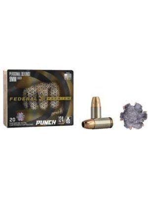 Federal Premium Punch JHP Ammo – 9mm – 124gr – 20rd
