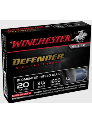 Winchester Ammo Defender Segmented Slug, 2.75″, 3/4oz, 20ga, 5rd