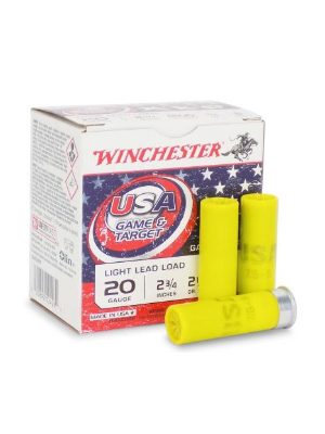 Winchester Ammo USA Game and Target, 2-3/4″, 7/8oz, 20ga, 25rd