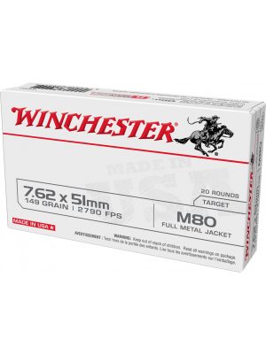 Winchester FMJ Ammo – 7.62×51 – 149gr – 20rd