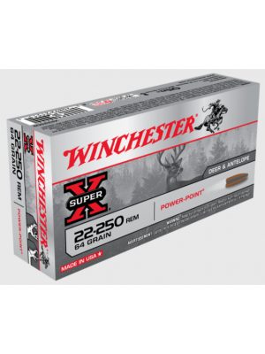 Winchester Ammo Power Point, 64gr, 22-250 Rem, 20rd