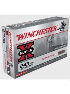 Winchester Ammo Super-X Power Point, 100gr, .243 Win, 20rd