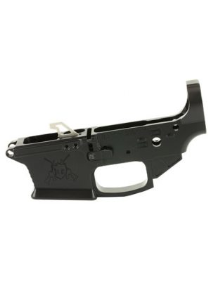 KE Arms, Ambidextrous Billet Lower, Semi-automatic, Stripped, 9MM, For Glock Mags, Black Finish