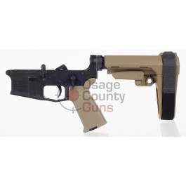 Aero Precision M4E1 Pistol Complete Lower Receiver w/ MOE Grip & SBA3 Brace – Anodized/FDE