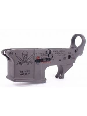Spikes Tactical Stripped AR-15 Lower, Calico Jack (Pirate) Logo, Multi