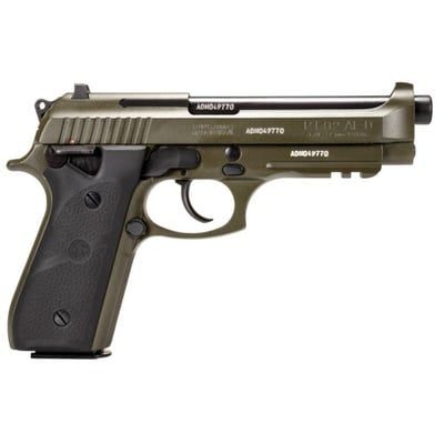 TAURUS PT92 OD GREEN 9MM 5″ BARREL 17-ROUNDS W/ HOGUE GRIP