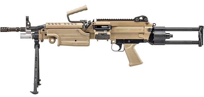 FN M249S Para Flat Dark Earth 5.56 NATO 16.1″ Barrel Belt-Fed Telescoping Stock