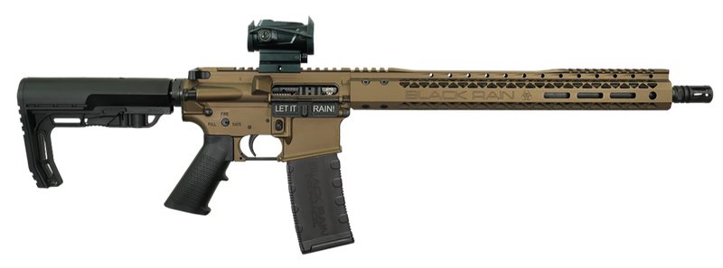 BLACK RAIN ORDNANCE SPEC15 BURNT BRONZE 5.56 NATO / .223 REM 16″ BARREL 30-ROUNDS W/ BURRIS FASTFIRE