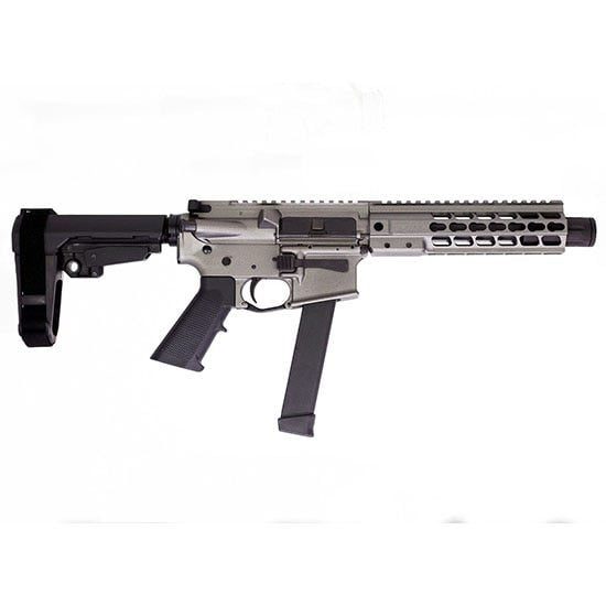 BRIGADE BM-9 PISTOL TUNGSTEN 9MM 9″ BARREL 33-ROUNDS OPTICS READY