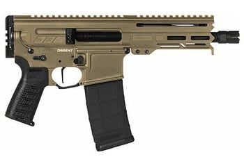CMMG DISSENT MK4 COYOTE TAN 9MM 6.5″ BARREL 30-ROUNDS
