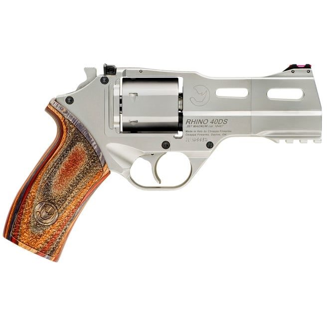 CHIAPPA FIREARMS RHINO 40DS CHROME / WALNUT .357 MAG 4″ BARREL 6-ROUNDS