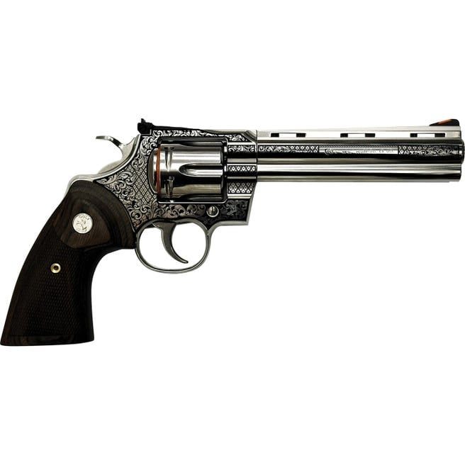 COLT FIREARMS PYTHON CUSTOM “FILLIGREE” STAINLESS .357 MAG 6″ BARREL 6-ROUNDS