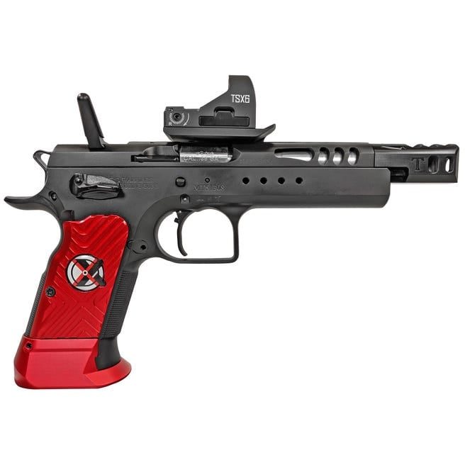 EAA CORP WITNESS DOMINA XTREME GOLD RED / BLACK 9MM 5.25″ BARREL 17-ROUNDS C-MORE RED DOT