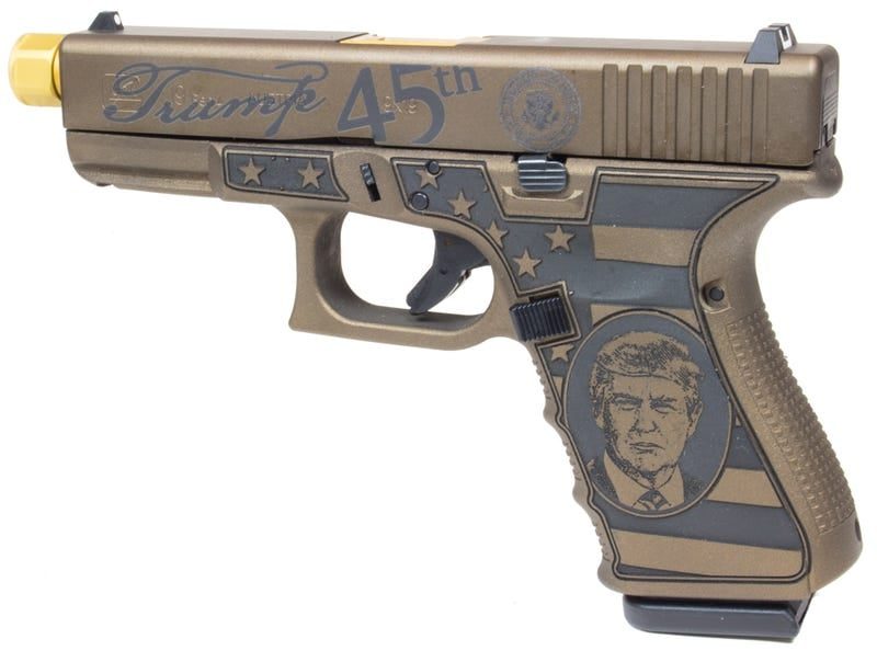 GLOCK 19 GEN 4 TRUMP BRONZE 9MM 4″ BARREL 15-ROUNDS FIXED SIGHTS USA MADE