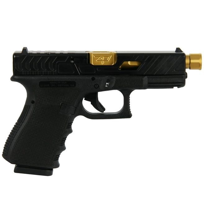 GLOCK 19 GEN 3 9MM 4.6″ BARREL 15-ROUNDS BEAR CUT WITH GOLD BARREL CHAINMAIL