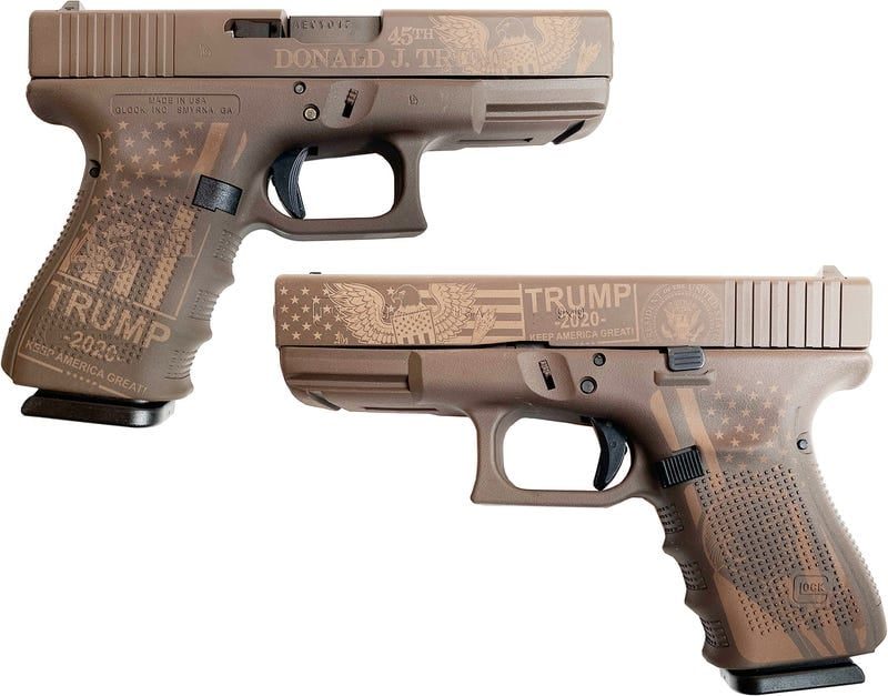 GLOCK 19 GEN4 PATRIOT BROWN 9MM 4″ BARREL 15-ROUNDS GRABAGUN TRUMP 2020