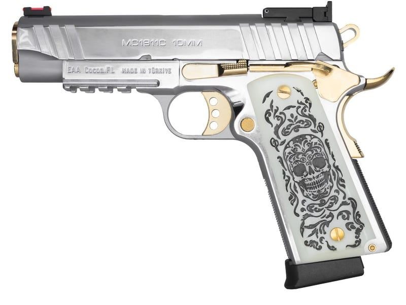 EAA CORP MC1911C LIBERATOR STAINLESS 10MM 4.4″ BARREL 9-ROUNDS MUERTE GRIPS
