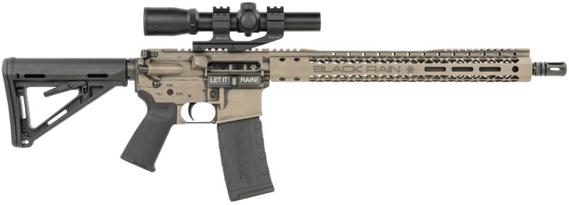 BLACK RAIN ORDNANCE FULL FIELD TAC30 FLAT DARK EARTH 5.56 NATO 16″ BARREL 30-ROUNDS BURRIS SCOPE