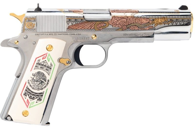 COLT FIREARMS 1911 GOVERNMENT CLASSIC STAINLESS .38 SUPER 5″ BARREL 9-ROUNDS CUSTOM 1 OF 500
