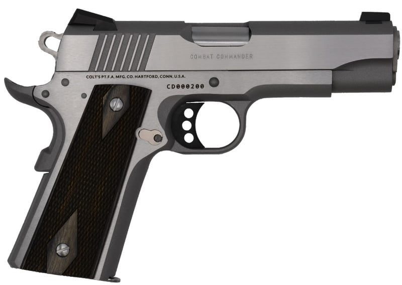 COLT FIREARMS COMBAT COMMANDER STAINLESS .45 ACP 4.25″ BARREL 8-ROUNDS