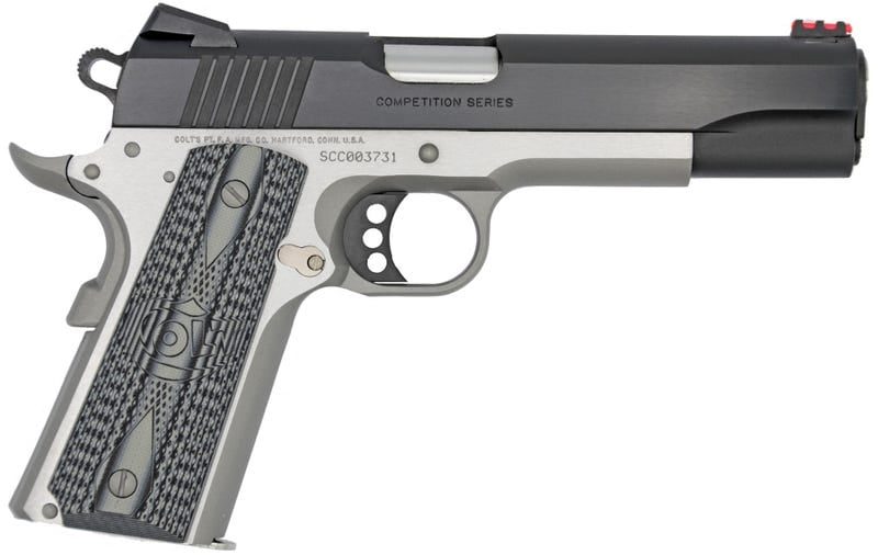 COLT FIREARMS COMPETITION TWO-TONE BLACK/STAINLESS .45 ACP 5″ BARREL 8-ROUNDS