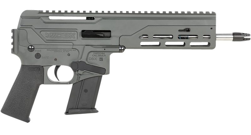DIAMONDBACK DBX57 CF PISTOL DARK GREY 5.7 X 28MM 8″ BARREL 20-ROUNDS